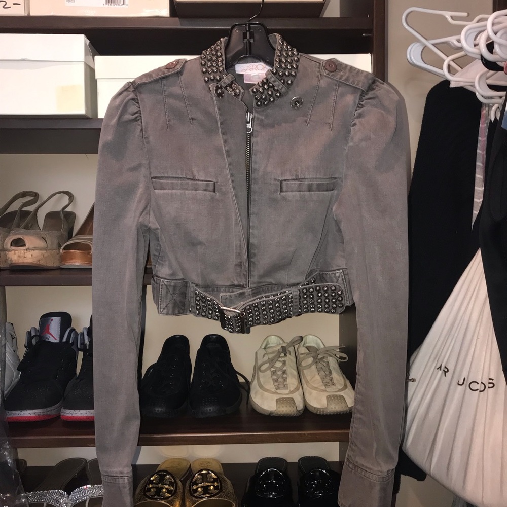 LaROK Vintage Cropped Moto jacket